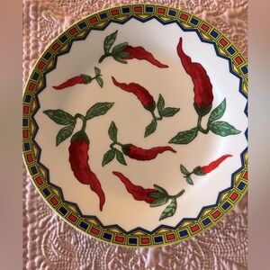Set of 6 Chili Pepper Salad Plates
